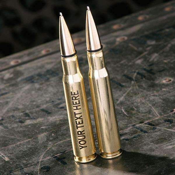 LUCKY SHOT Bullet Twist Pen 50 Cal "Brass"